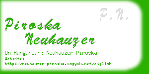 piroska neuhauzer business card